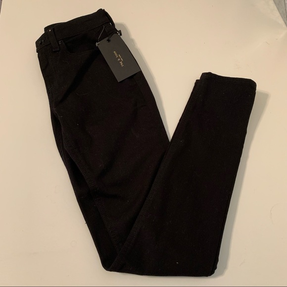 NWT rag & bone Cate mid rise skinny black jeans size 23 - Picture 8 of 12
